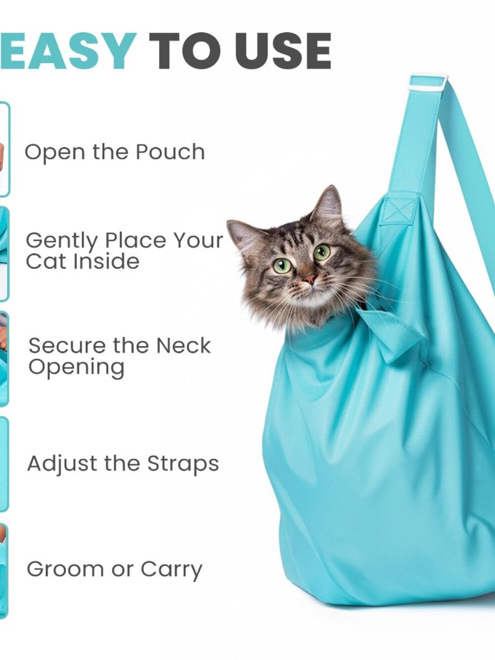 Purrfect Pouch Cat Carrier & Grooming Sack